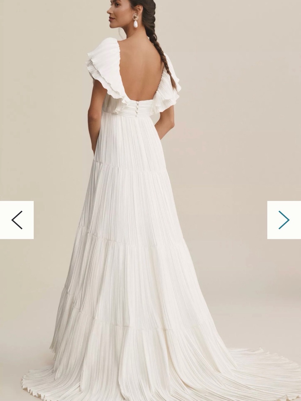 BHDLN Valerie pleated wedding dress - Picture 2 of 5